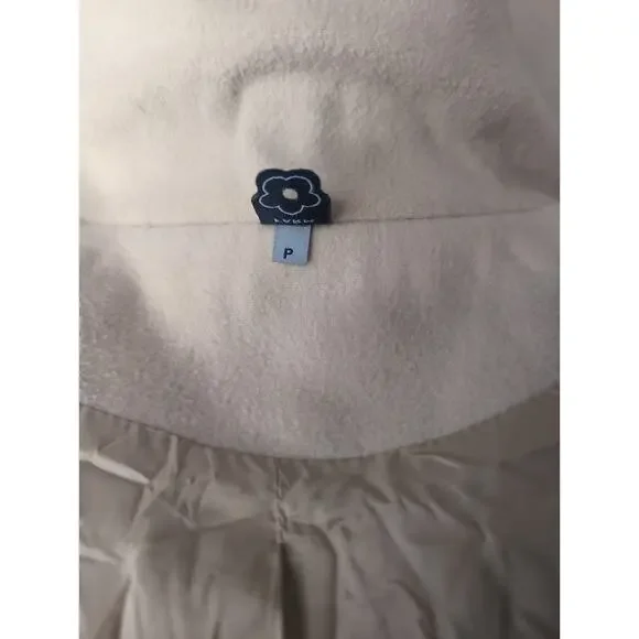 Farm Rio Brazil rare exclusive minimalist chic ivory cream zipper coat S - Picture 9 of 11